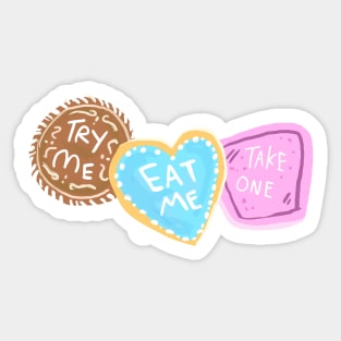 Eat Me Try Me Take One Cookies Sticker